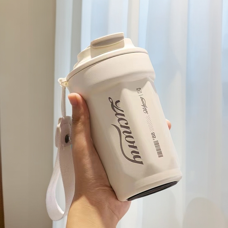 网红可爱情侣创意学生便携精致小巧不锈钢保温杯简约男女士手持杯