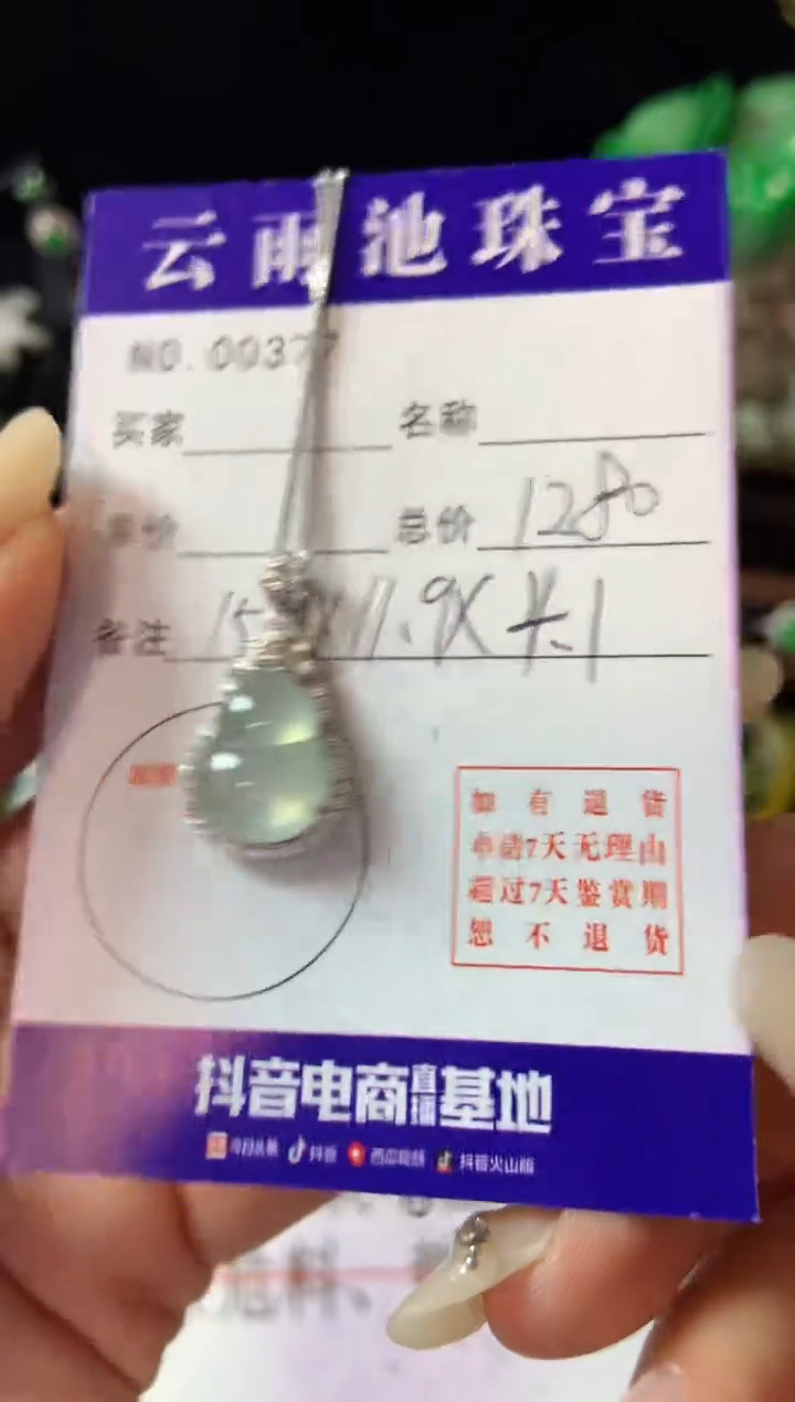 【闪购商品】翡翠颈饰银S925镶嵌翡翠