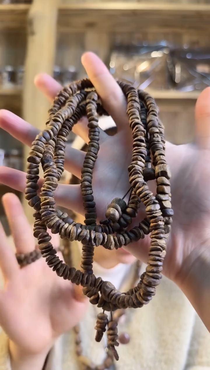 【闪购商品】沉香手串绿棋沉水壳子料多圈33克+多样性发货一条