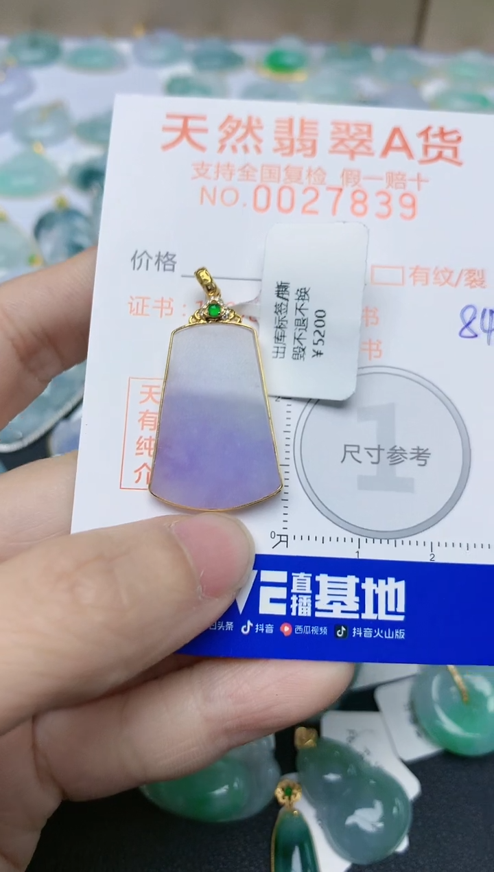 【闪购商品】翡翠颈饰18K金镶嵌天然翡翠A货    