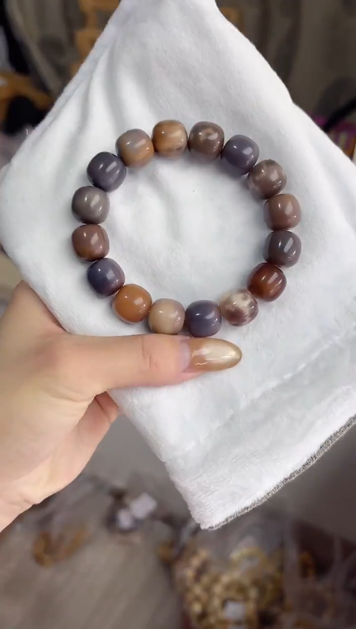 手串菩提根/象牙果沐p17紫美人干磨桶珠13*14mm手串