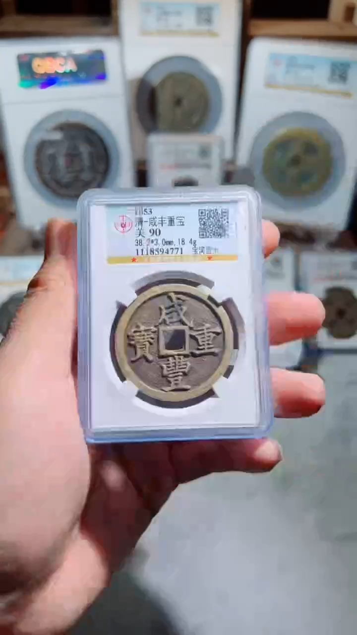 【闪购商品】铜咸丰重宝宝河当十90