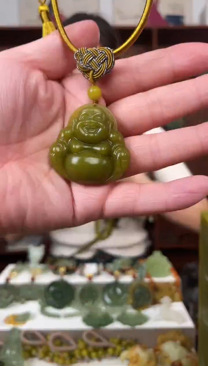 未镶嵌蛇纹石玉颈饰多样性发货拍一发一