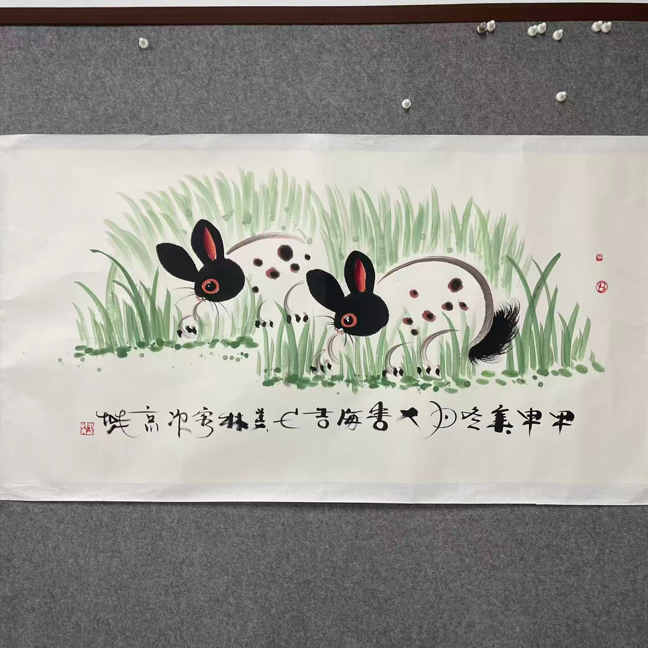 八平尺国画-生肖兔-HML-嘉福
