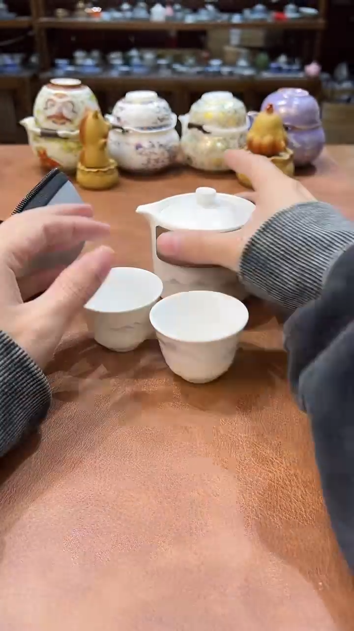真的很便宜会开片的旅行茶具