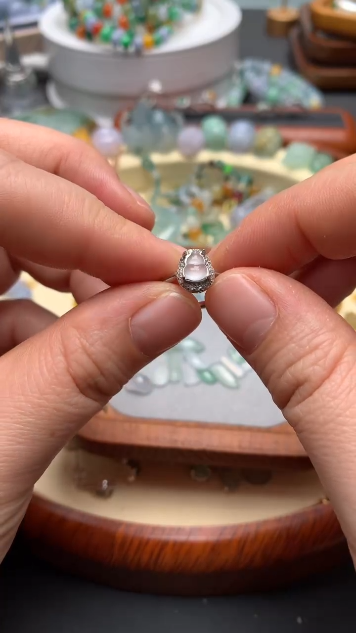 【闪购商品】翡翠戒指未镶嵌翡翠镶嵌葫芦戒指