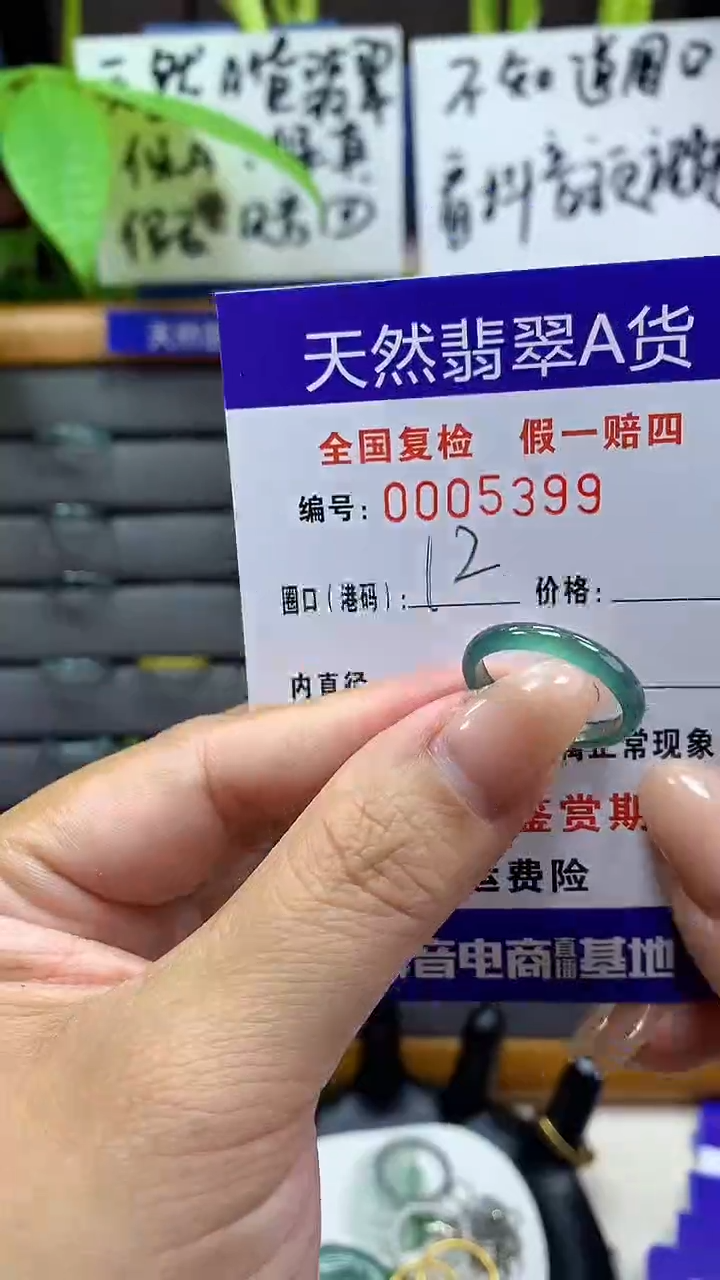 【闪购商品】翡翠戒指未镶嵌5399天然翡翠A货
