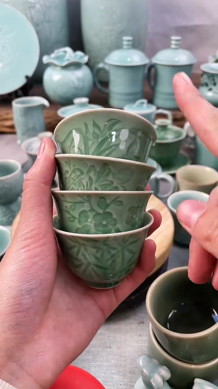 【闪购商品】4个 特价 微瑕 慧仙青瓷