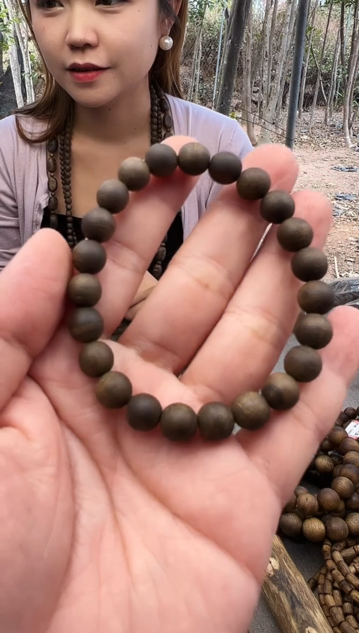 【闪购商品】沉香手串奇楠沉水单圈圆珠0.8发一条 收藏级