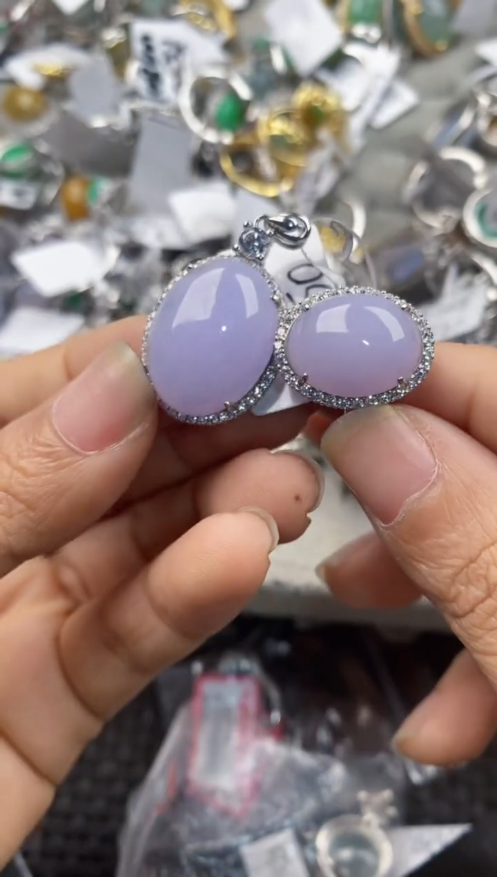 银S925镶嵌戒指翡翠555----5