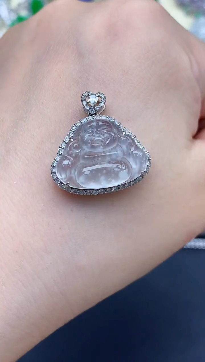 颈饰18K金镶嵌翡翠482r -中国好珍宝