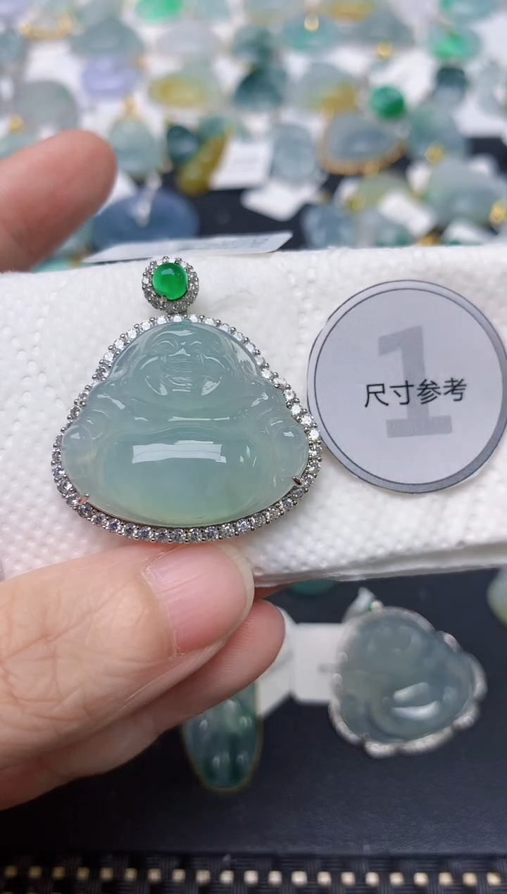 颈饰未镶嵌翡翠天然缅甸A货翡翠