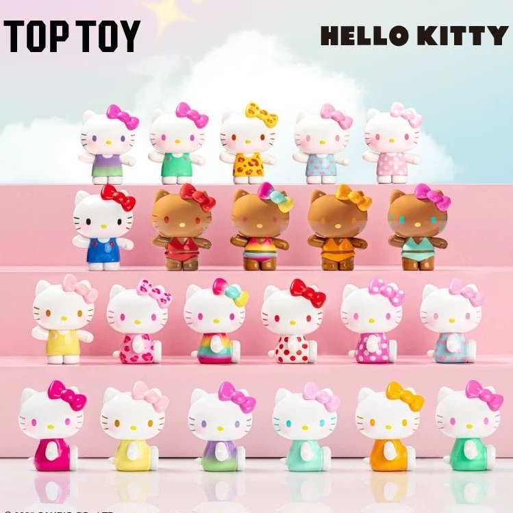 【拆盒】Hello Kitty夏日彩虹糖系列潮玩盲盒手办