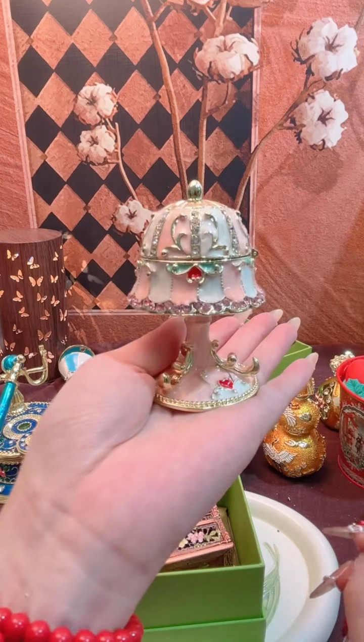 锌合金珐琅首饰盒默认微瑕拆盒不退～