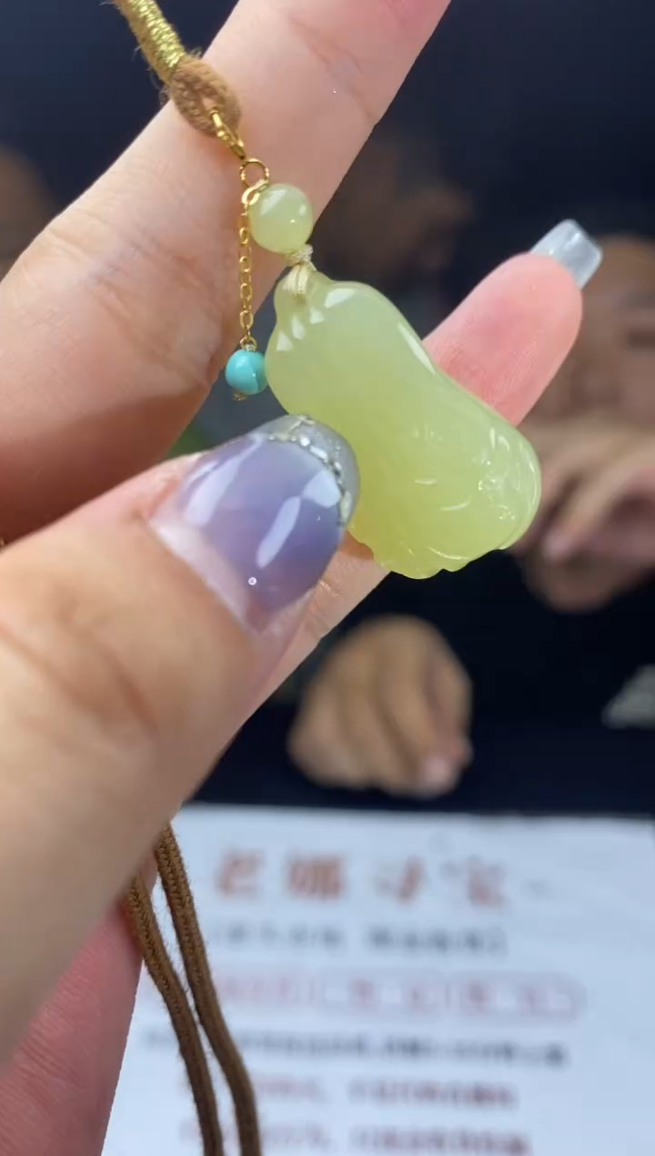 和田玉18K金镶嵌项链多样性-项链-X2777