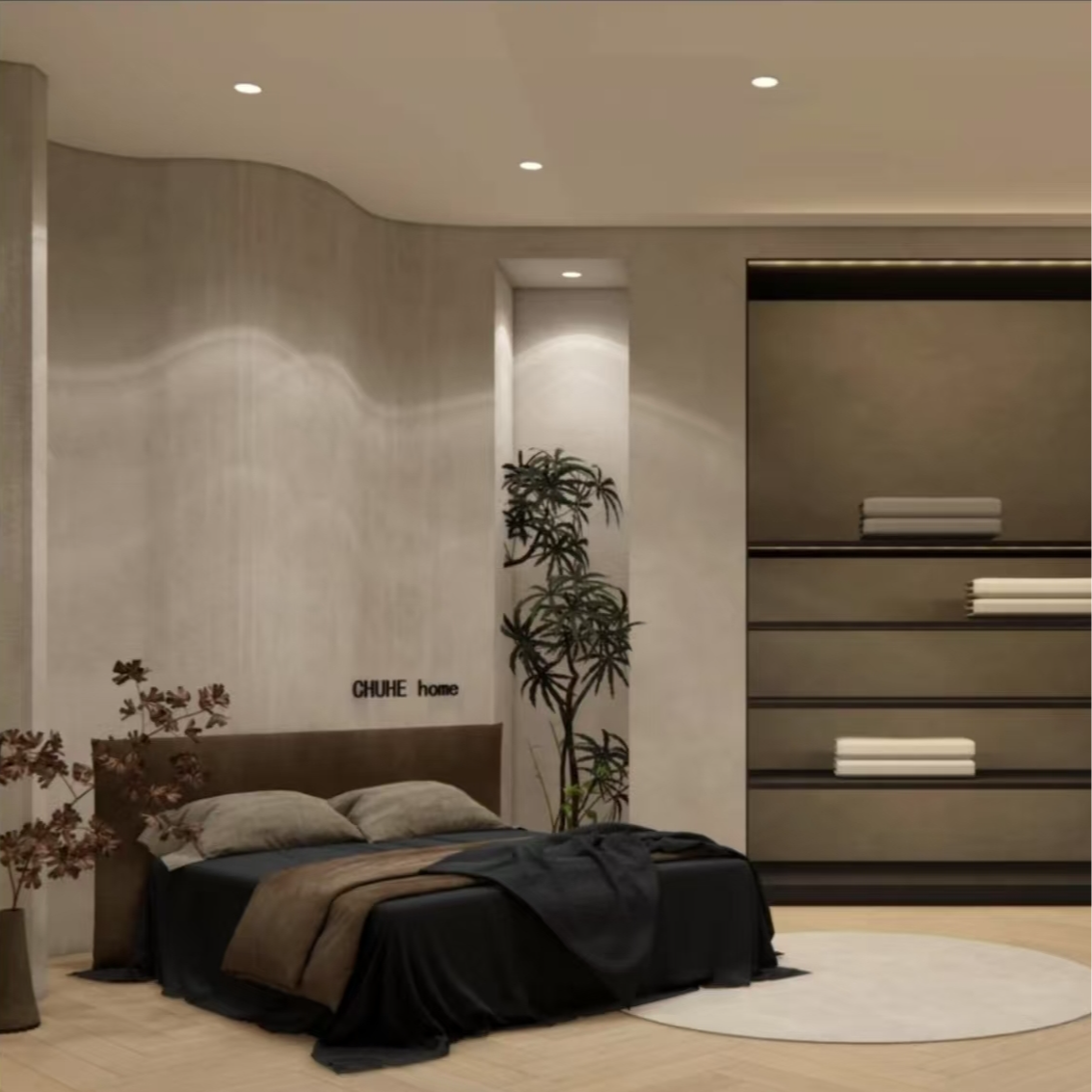 兰亭-全棉数码印花AB叉角四件套