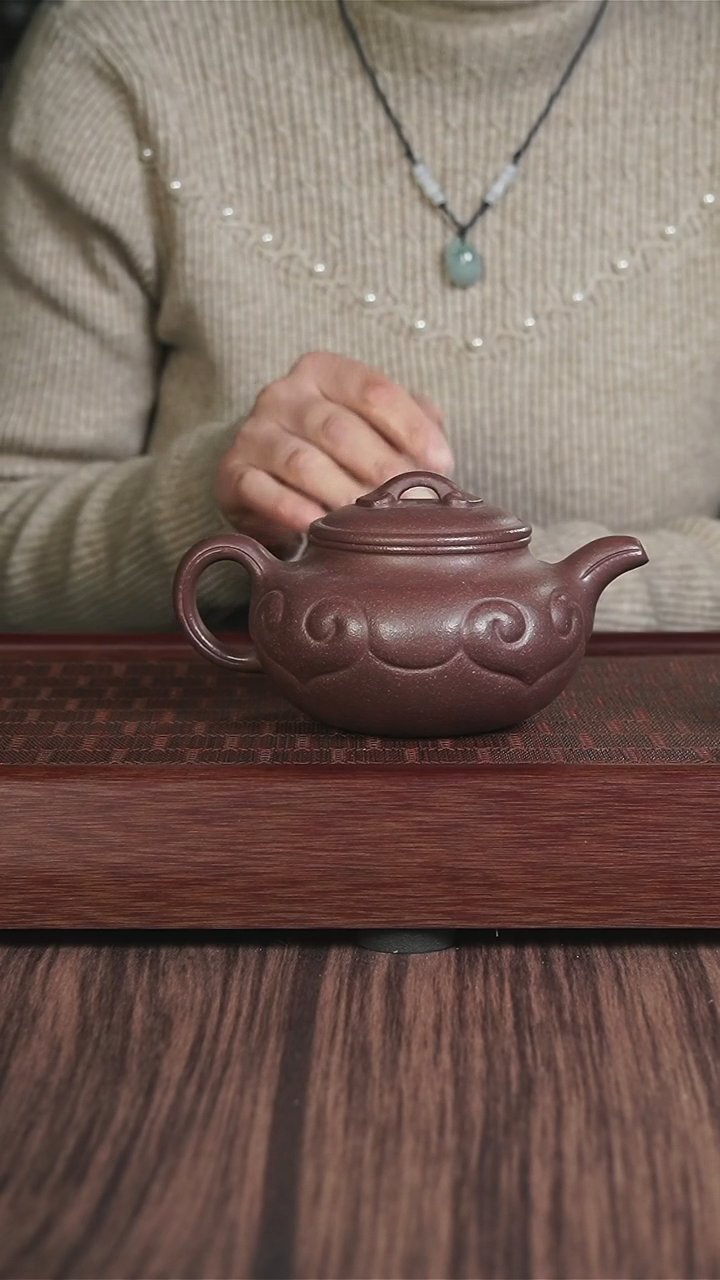 【闪购商品】紫砂茶壶千禧紫泥 如意仿古