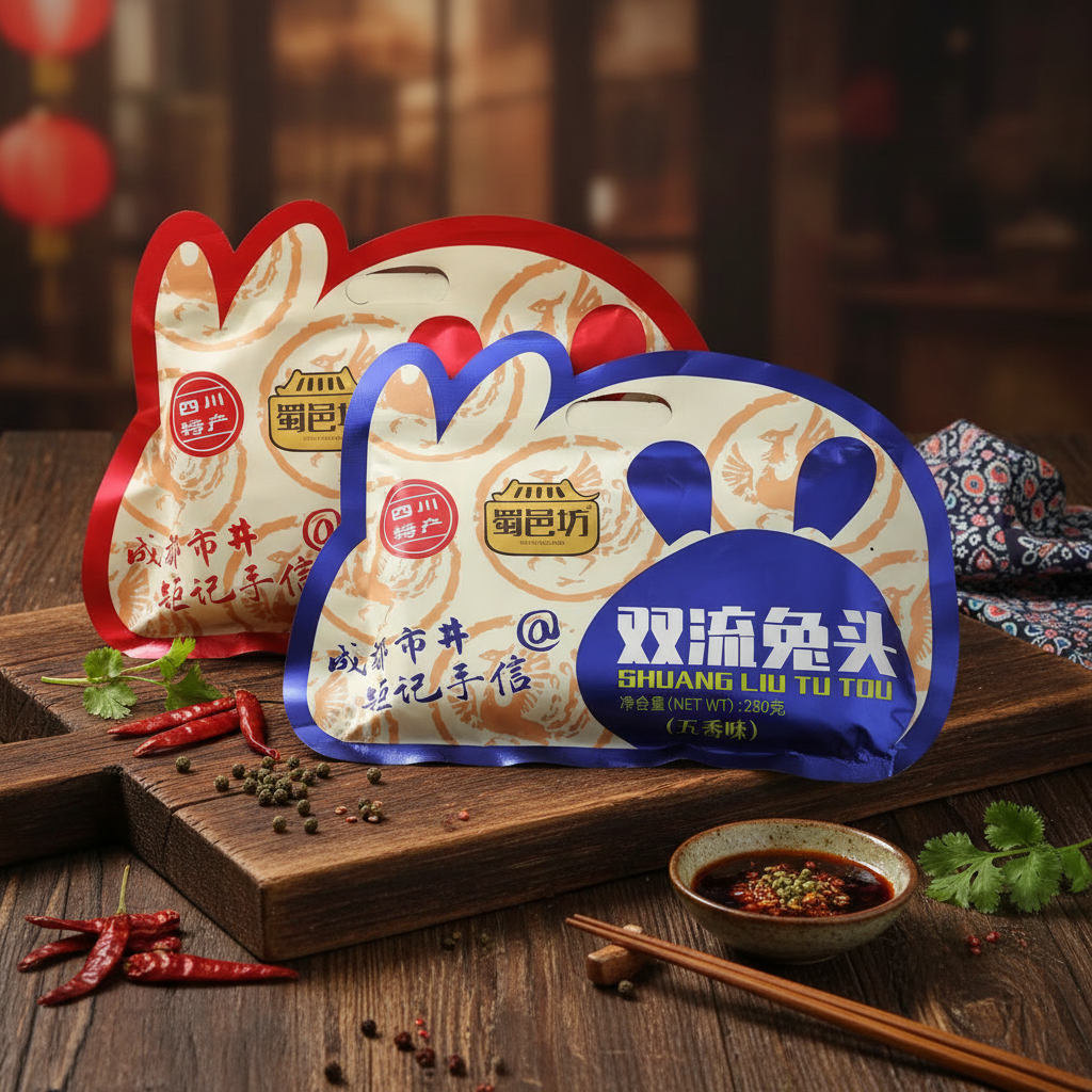 【临期】蜀邑坊双流兔头五香味/香辣味280g*2袋   26年1月22到期