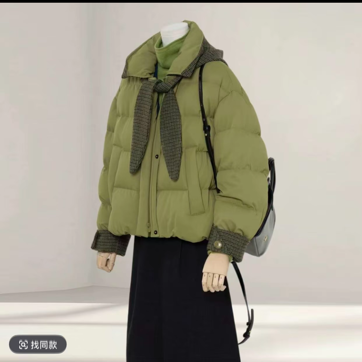 小个子韩系巨好看连帽女冬季设计感新款宽松加厚保暖短款外套