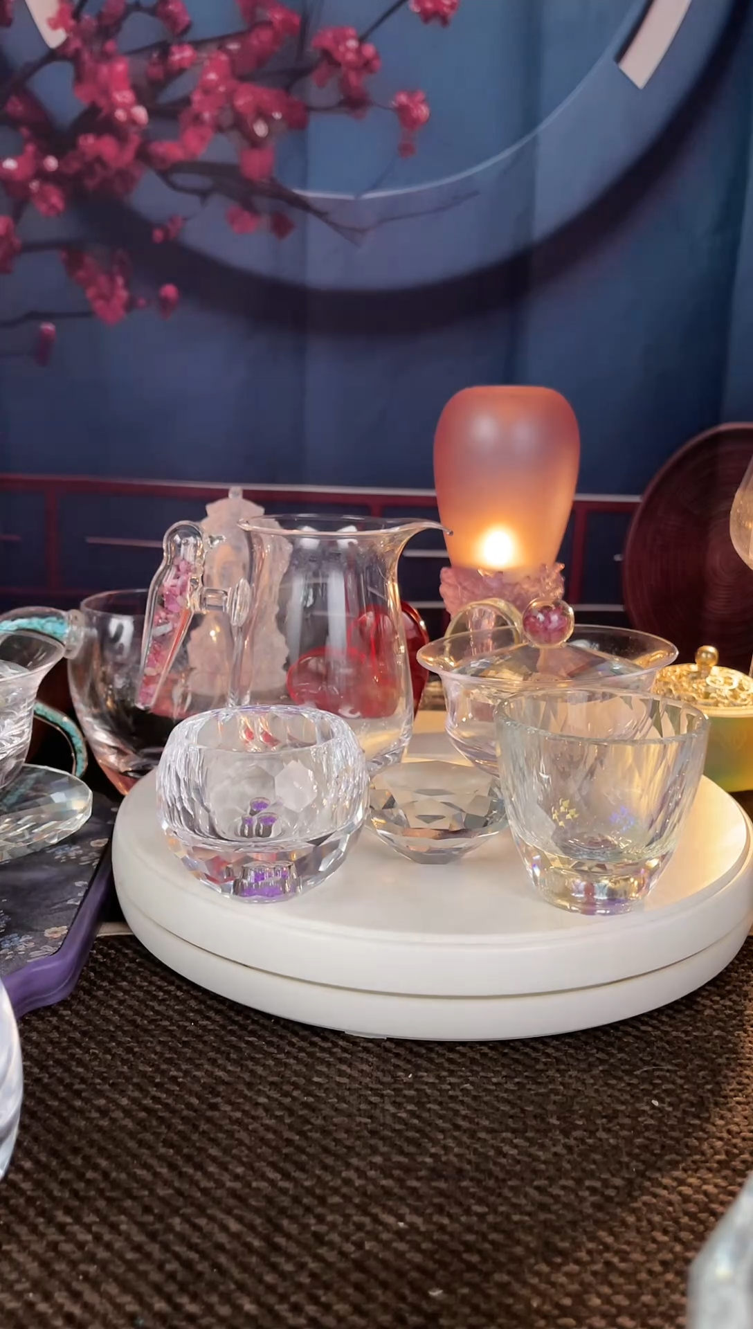 28水晶玻璃轻奢盖碗防烫耐热玻璃泡茶碗