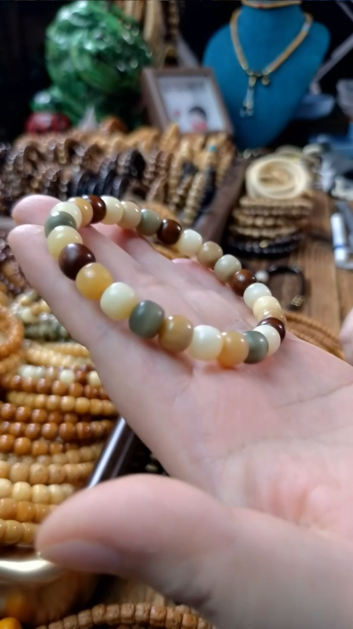 龙眼菩提手串瑕疵品龙脊菩提多宝手串