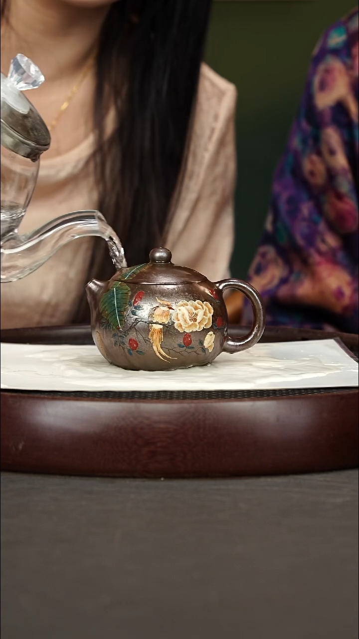 茶壶紫砂58 杨JY 琉璃金砂 西施 220cc