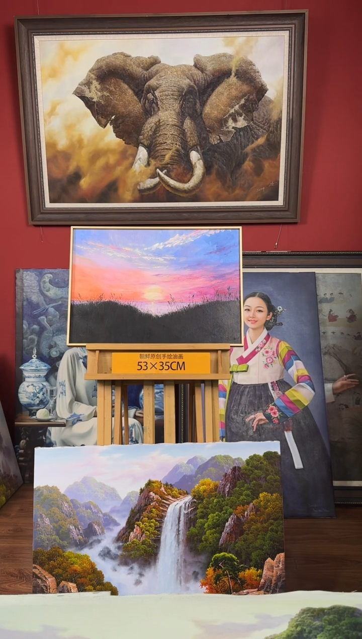 油画【89号】约53*35cm丨朝鲜原创纯手绘孤品油画丨顺丰包邮