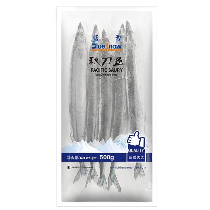 蓝雪秋刀鱼500g