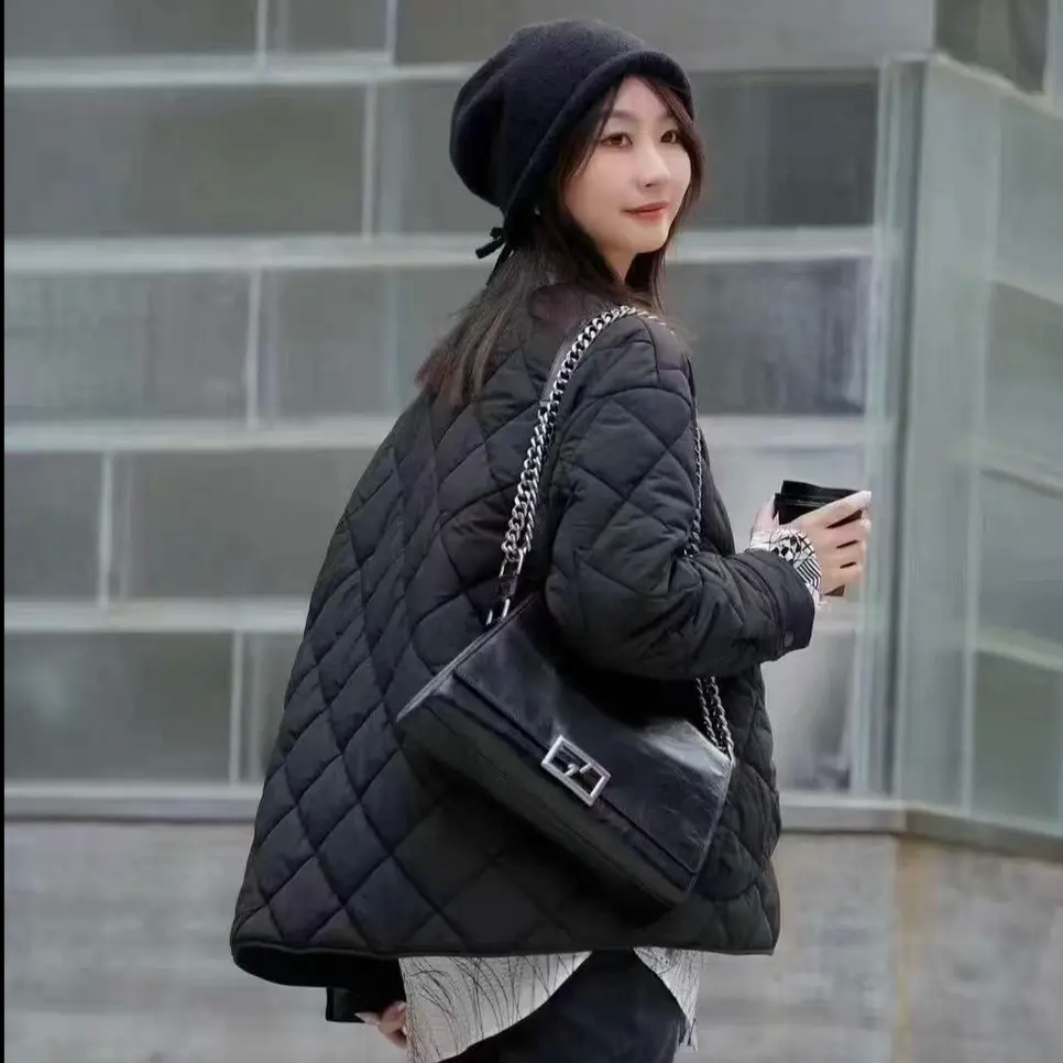 AMASS阿玛施圆领新雪丽宽松软糯中长棉服5400730