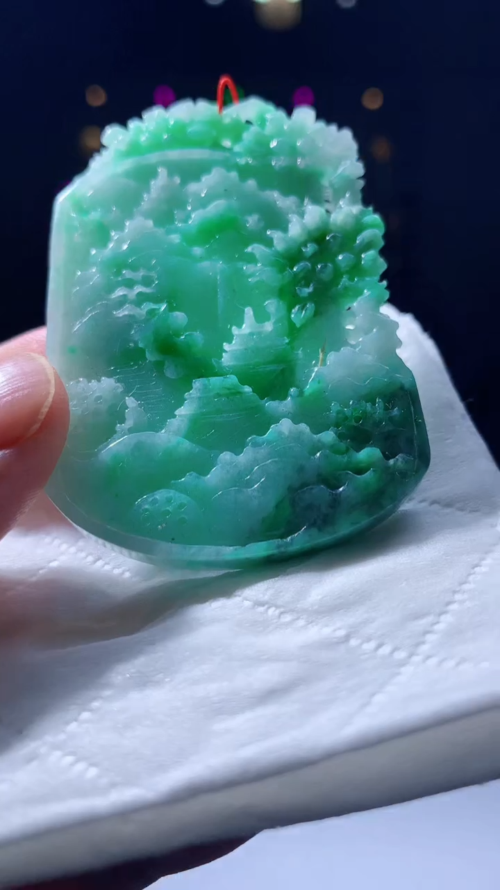 【闪购商品】定制翡翠未镶嵌1015hn-毛货挂件32