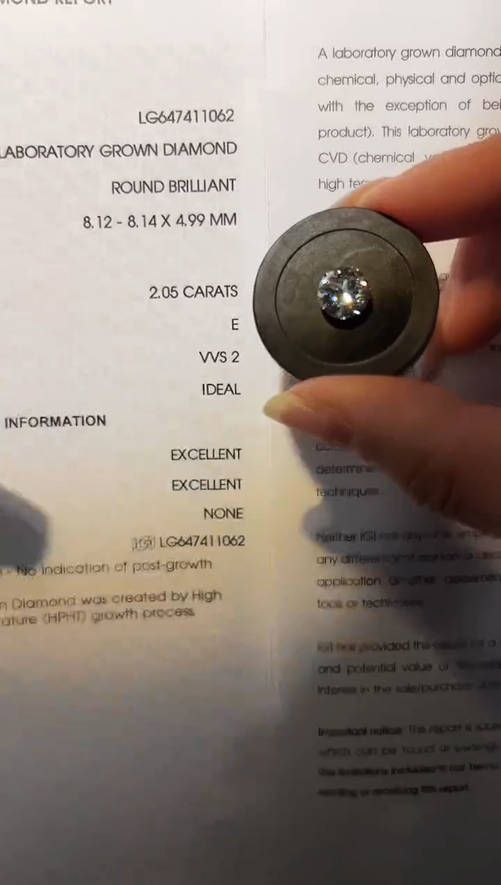 【闪购商品】实验室培育钻石裸石未镶嵌LG1062 2.05ct