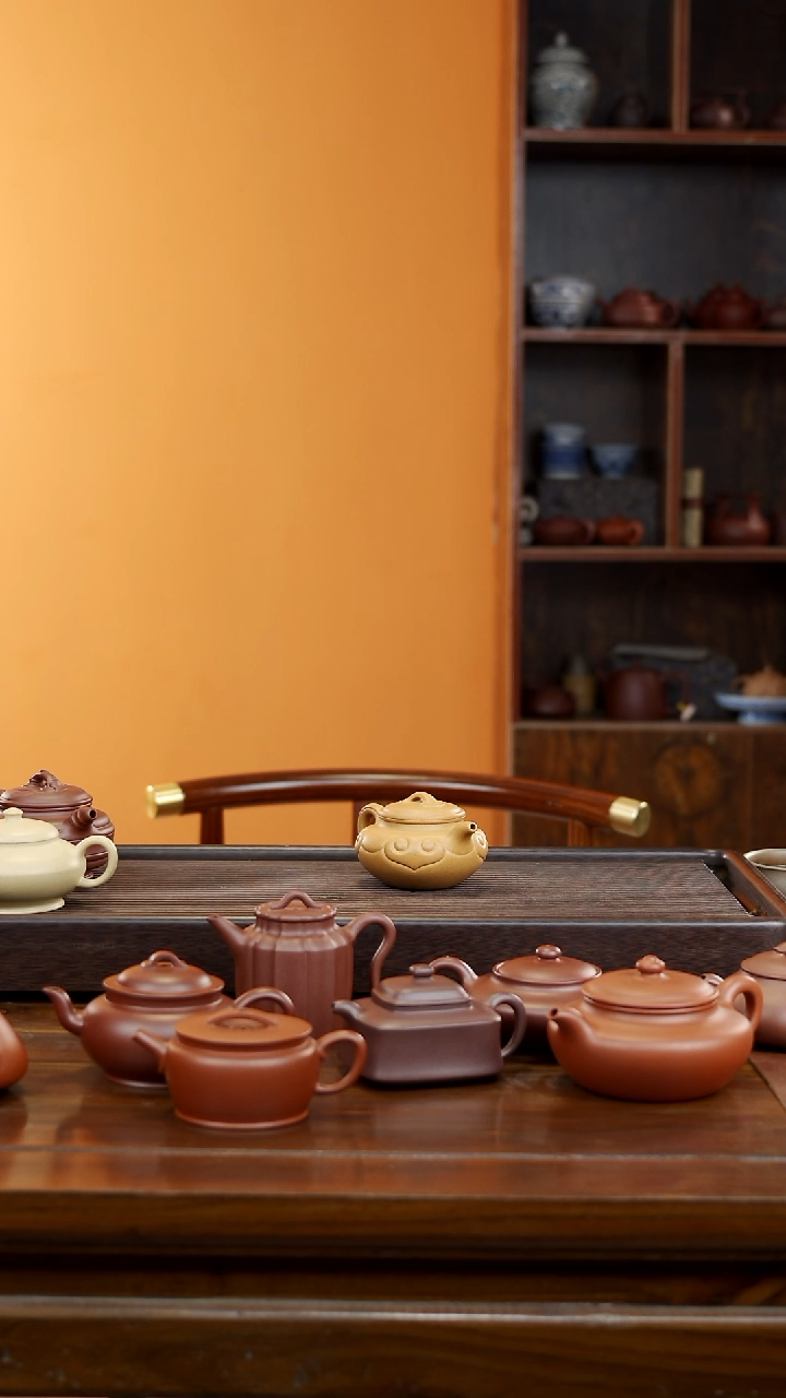 【闪购商品】紫砂茶壶预定半手工黄金段仿古如意套组