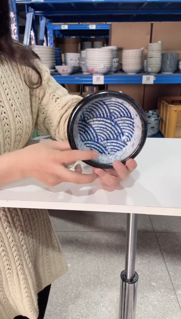 陶瓷【1支】青海波5英寸加厚钵