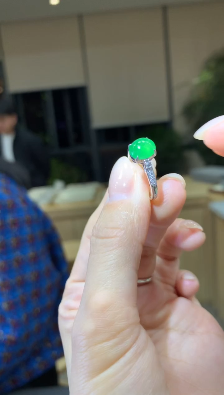 【闪购商品】翡翠戒指18K金镶嵌|不退不换