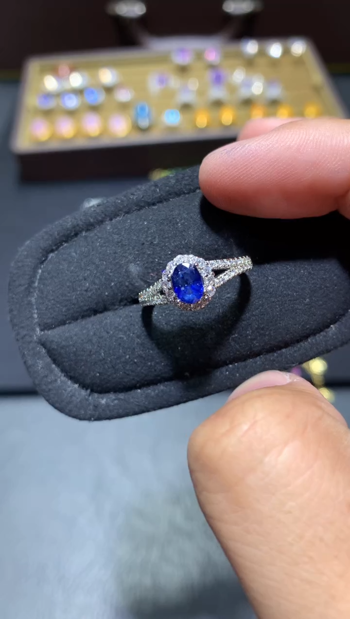 戒指蓝宝石未镶嵌G13