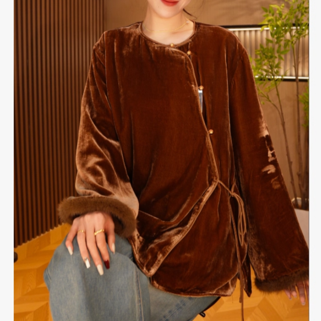 重工新中式外套女2025秋冬老钱风上衣2025d88535周周-大女王仓