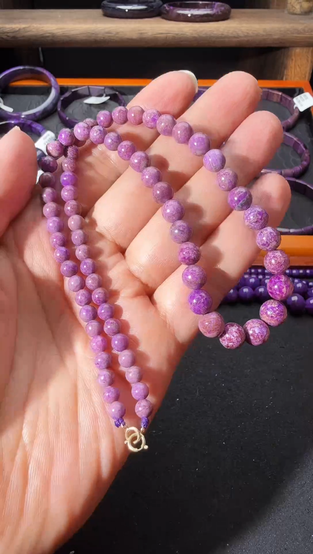 苏纪石（舒俱来）18K金镶嵌南非老矿塔链@多样性发其一