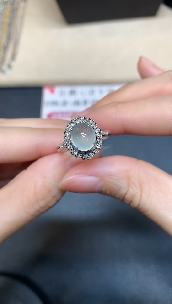 【闪购商品】翡翠戒指18K金镶嵌【无鉴赏期