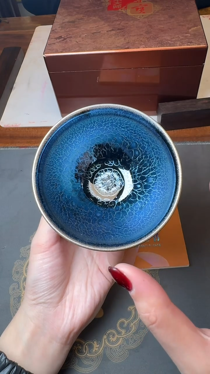 【闪购商品】茶盏建盏故事黄宝庆蓝曜龙鳞15