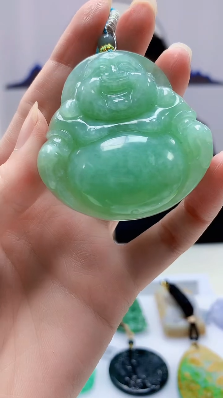 【闪购商品】定制翡翠未镶嵌5152zm-毛货佛公125