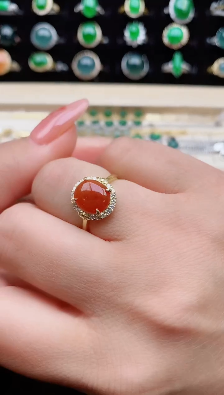 【闪购商品】翡翠戒指银S925镶嵌23112