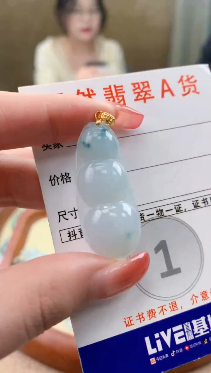 颈饰未镶嵌翡翠天然A货翡翠挂件