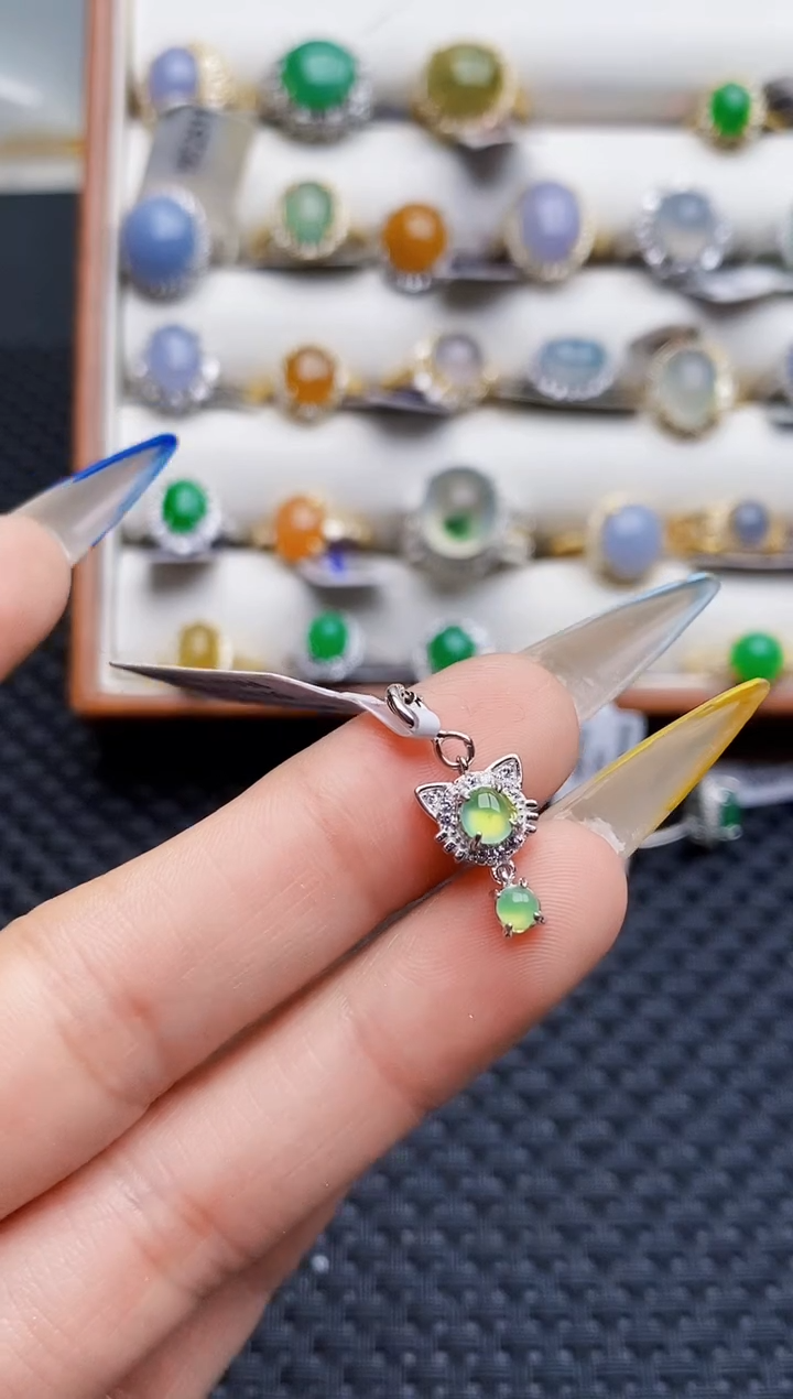 银S925镶嵌戒指翡翠小****汪0310