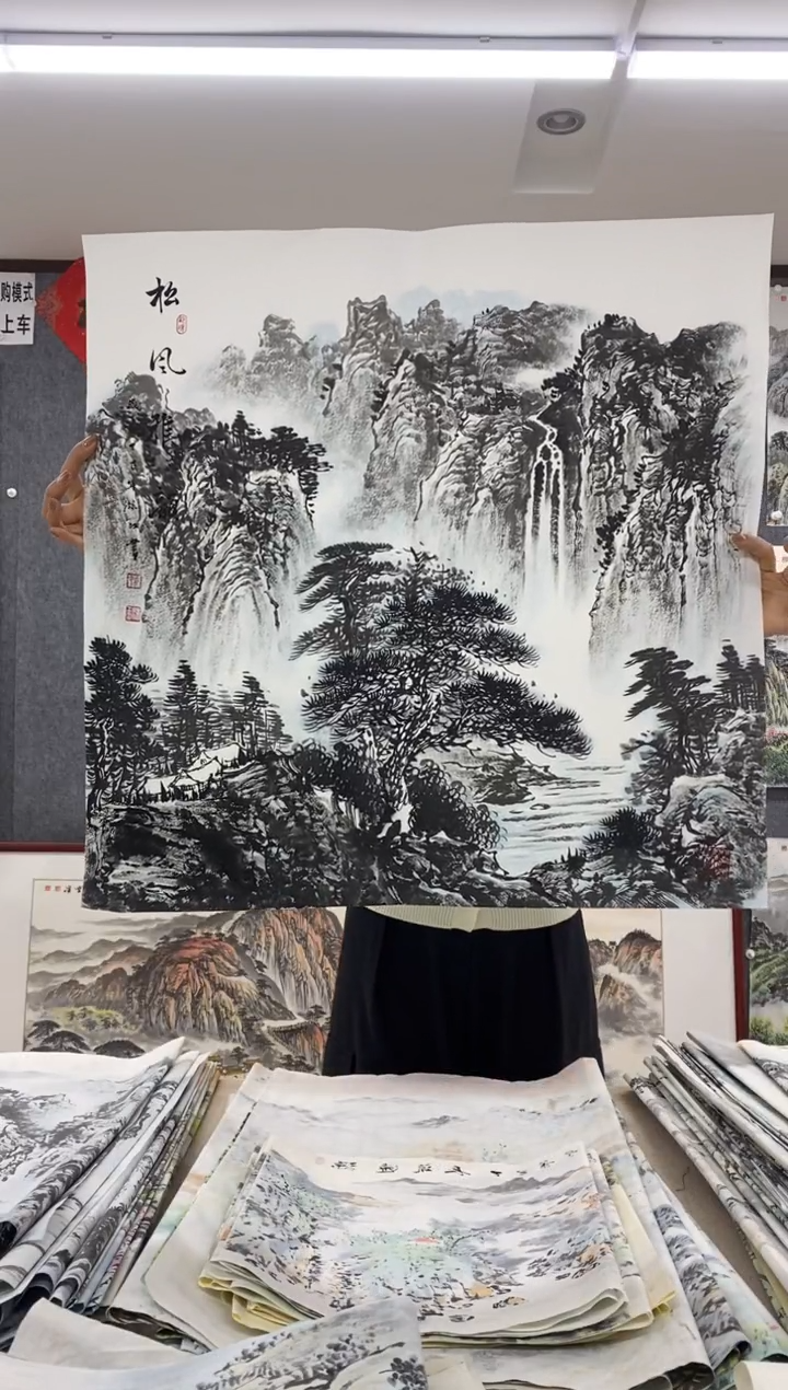 国画福利！沈泳江手绘 四尺斗方68*68cm