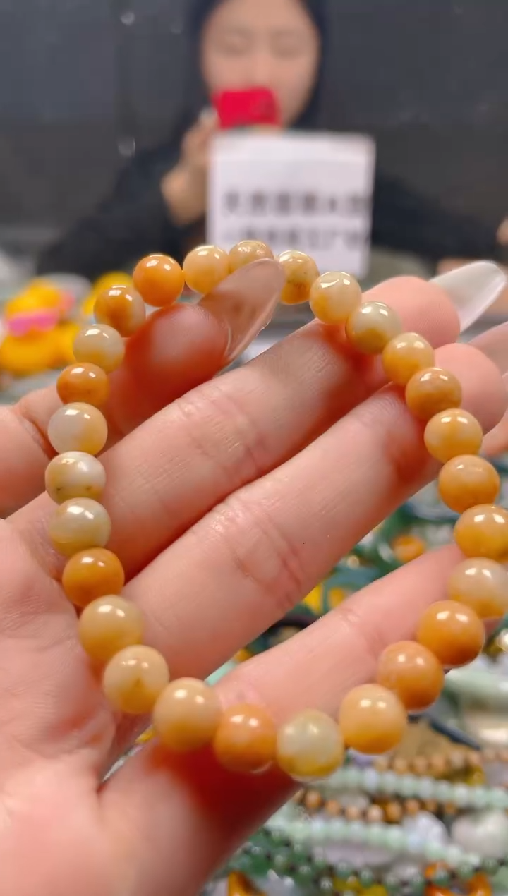 【闪购商品】翡翠颈饰未镶嵌7-8MM/U/翡翠A货一图一物