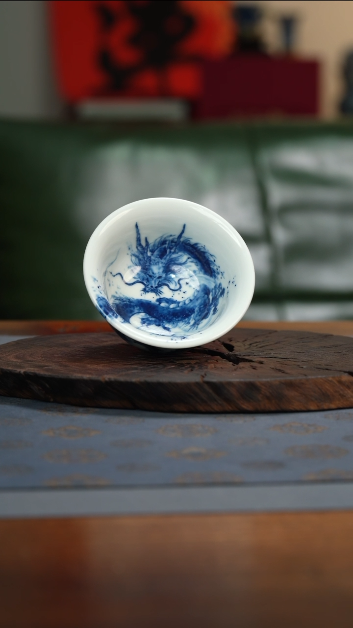 【闪购商品】瓷片青花柴窑墨龙（预售15）