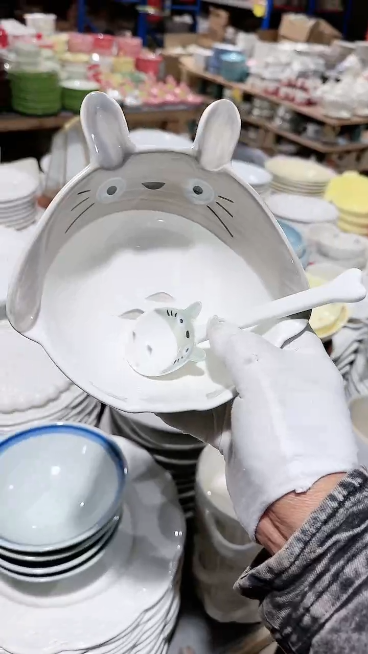 【闪购商品】瓷片龙猫2件套微瑕 凑满20元包邮