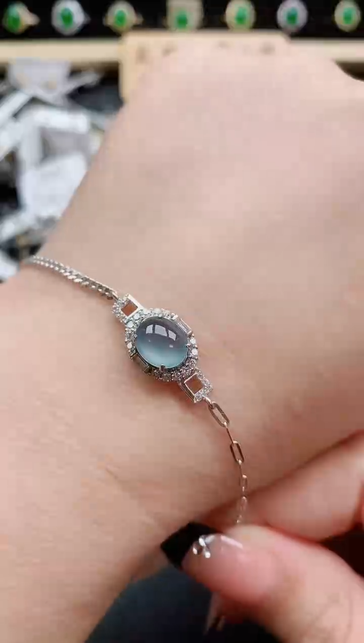 银S925镶嵌戒指翡翠1