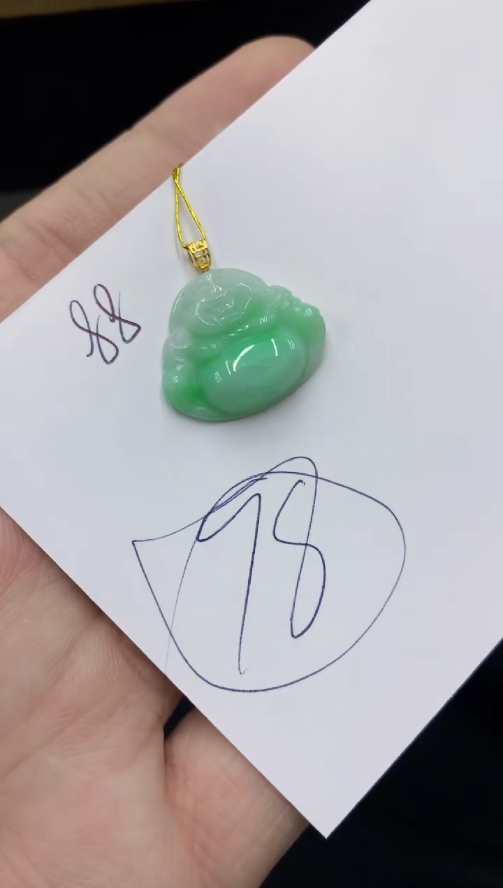 翡翠18K金镶嵌颈饰号链接111111