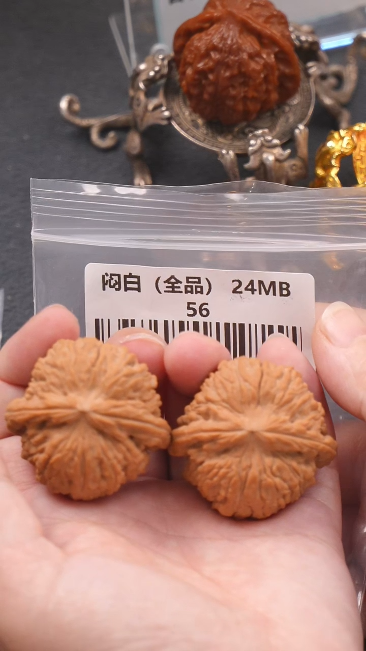 【闪购商品】文玩核桃把件41白狮子（全品）